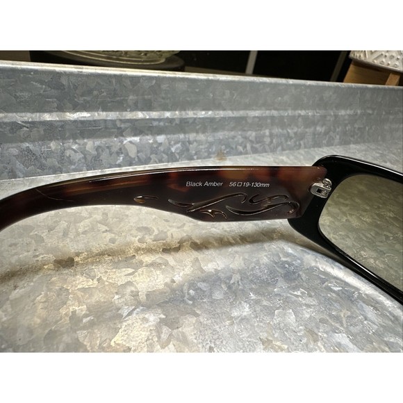 NICOLE MILLER Baybreeze Black Amber UV Protected Womens Sunglasses 56-19-130 - Picture 4 of 7